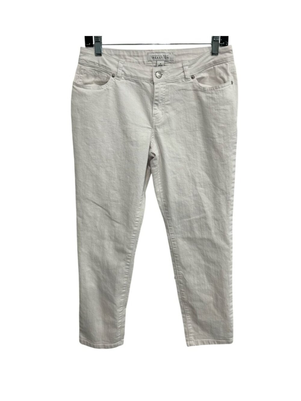 Kenneth Cole Reaction 8 White Skinny Jeans Minimalist Clean Girl Stretch